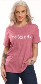 img 2 attached to Spread Positivity With Our Be Kind Women'S Casual Inspirational Tee Shirts