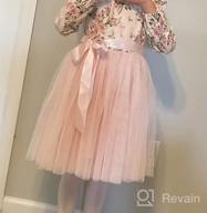 img 1 attached to Flofallzique Vintage Floral Long Sleeve Toddler Party Dress for Girls - Birthday Tulle Dress review by Yolette Jackson