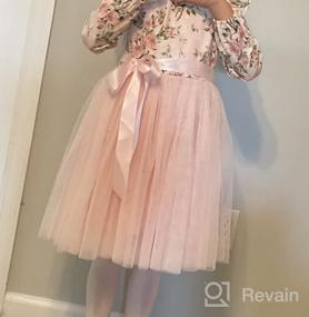 img 6 attached to Flofallzique Vintage Floral Long Sleeve Toddler Party Dress for Girls - Birthday Tulle Dress