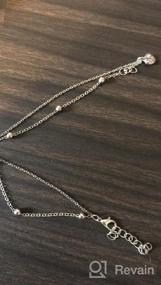 img 6 attached to Silver Layered Ankle Chain Foot Jewelry - Edary Beach Vintage Anklets For Women & Girls