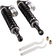 🛵 gzyf pair 400mm universal fit motorcycle air shock absorbers for honda suzuki yamaha kawasaki atv go kart quad dirt sport bikes - black & silver логотип