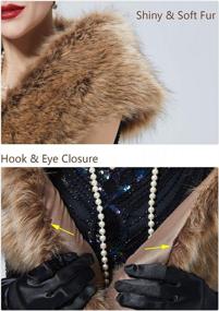 img 3 attached to Stay Warm And Elegant With BEATELICATE'S Faux Fur Shawl Wrap For Women'S Winter Weddings