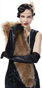 img 4 attached to Stay Warm And Elegant With BEATELICATE'S Faux Fur Shawl Wrap For Women'S Winter Weddings