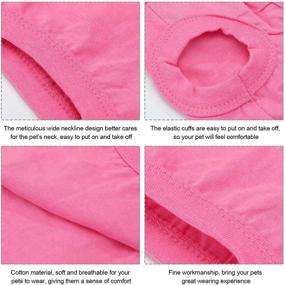 img 2 attached to 🐶 Pack of 6 Plain Pet Shirts - Soft Dog T-Shirts for Small Dogs - Cotton Puppy Clothes - Cute Dog Pullovers - Thin Dog Clothing Assortment - Light Green, Sky Blue, Pink, Orange, Red, Rose Red - Size S