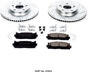 img 2 attached to Enhanced Performance: Power Stop K3053 Front Brake Kit with Drilled/Slotted Rotors & Z23 Evolution Ceramic Pads