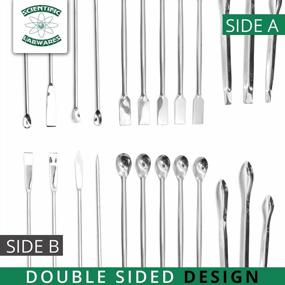 img 1 attached to 12-Piece Long-Handled Scientific Spoon Spatula Set - Perfect For Laboratories, Sculpting, Measuring, Mixing And More!