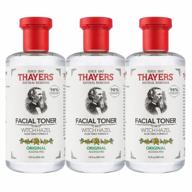 get refreshed and nourished skin with thayers alcohol-free original witch hazel toner with aloe vera - triple pack offer логотип