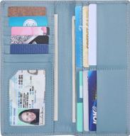 rfid blocking leather wallet for women - lavemi ultra slim thin bifold credit card holder логотип