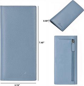 img 1 attached to RFID Blocking Leather Wallet For Women - Lavemi Ultra Slim Thin Bifold Credit Card Holder