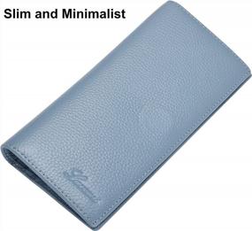 img 3 attached to RFID Blocking Leather Wallet For Women - Lavemi Ultra Slim Thin Bifold Credit Card Holder