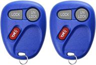 🔑 2 pack keyless entry remote key fob navy 3 button 15042968 koblear1xt for 2001-2004 cadillac chevy gmc логотип