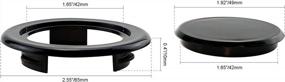 img 2 attached to 2-Pack Black 2-Inch Patio Table Umbrella Hole Ring Insert с набором заглушек для улучшенной защиты мебели