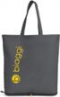 shark tank approved: biaggi gray packable shopper - 16-inch convenient and compact logo