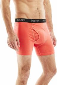 img 3 attached to 5-Pack Of Bolter Men'S Cotton Spandex All Day Boxer Briefs - Comfort & Durability!