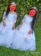 img 1 attached to Carat Elegant Flower Beading Communion Girls' Clothing in Dresses review by Leonard Herrera