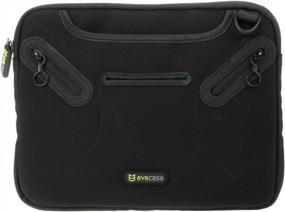 img 3 attached to Travel In Style With Microsoft Surface Book 13.5 Inch Messenger Bag: Evecase Ultra Portable Neoprene Briefcase With Accessory Pocket - Black