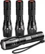 letmy led tactical flashlight s2000 [4 pack] - high lumens, zoomable, 5 modes, waterproof handheld led flashlight - best camping, outdoor, emergency, everyday flashlights logo