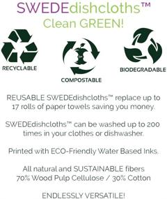 img 3 attached to 🌳 Set of 3 Tree and Bike Swedish Dishcloths - Eco-Friendly Absorbent Cleaning Cloth Kit - Reusable Cleaning Wipes