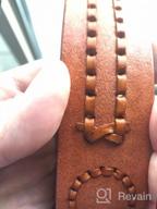 img 1 attached to Full Grain Leather Belt With Western Style Hand-Braiding - Casual And Versatile 1-1/2" (38Mm) Width - Assembled In The USA review by Rashid Summers