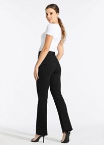 img 2 attached to Women'S Yoga Dress Pants Bootcut Work Slacks: 29"-31", 4 Pockets, Stretch Office Casual Wear (Petite/Regular)