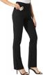 women's yoga dress pants bootcut work slacks: 29"-31", 4 pockets, stretch office casual wear (petite/regular) logo