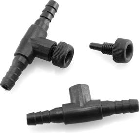 img 2 attached to 🐠 DGZZI T-Shaped Control Valve - 10 Pack Black Plastic 2-Way Air Line Regulator Connector for Fish Tank Pump (4mm) - Ideal for Aquariums