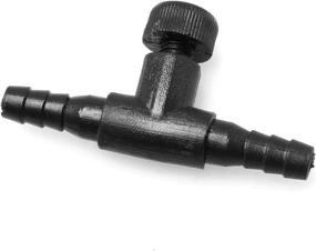 img 1 attached to 🐠 DGZZI T-Shaped Control Valve - 10 Pack Black Plastic 2-Way Air Line Regulator Connector for Fish Tank Pump (4mm) - Ideal for Aquariums