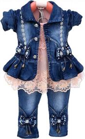 img 1 attached to Stylish And Comfortable: 3-Piece Baby Girls Clothing Set For Spring And Autumn