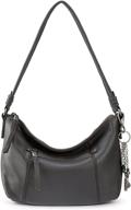 sak sequoia leather small black women's handbags & wallets - hobo bags logo