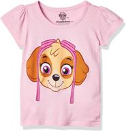 🐾 paw patrol little toddler girls' t-shirt: clothing and tops, tees & blouses logo