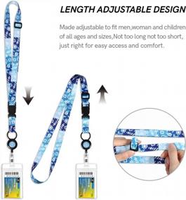 img 3 attached to Secure Your Cruise Ship Card With Waterproof MNGARISTA Retractable Lanyard - 2 Pack Seaweed ID Holder