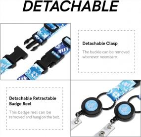 img 2 attached to Secure Your Cruise Ship Card With Waterproof MNGARISTA Retractable Lanyard - 2 Pack Seaweed ID Holder