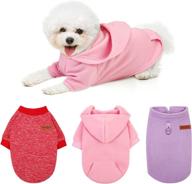 🐶 stay warm and stylish with pedgot 3 pack winter dog clothes set: hoodies, knitwear sweater, and fleece vest - perfect large dog outfit with pocket and cozy pullover dog coat логотип