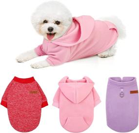 img 4 attached to 🐶 Stay Warm and Stylish with Pedgot 3 Pack Winter Dog Clothes Set: Hoodies, Knitwear Sweater, and Fleece Vest - Perfect Large Dog Outfit with Pocket and Cozy Pullover Dog Coat