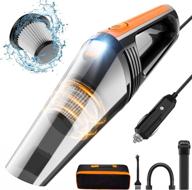 🚗 qyhy car vacuum cleaner - portable high power 8000pa/100w/dc12v, 16.4ft corded handheld vacuum with led light - deep detailing cleaning kit for car interior - wet/dry, ideal for men and women logo