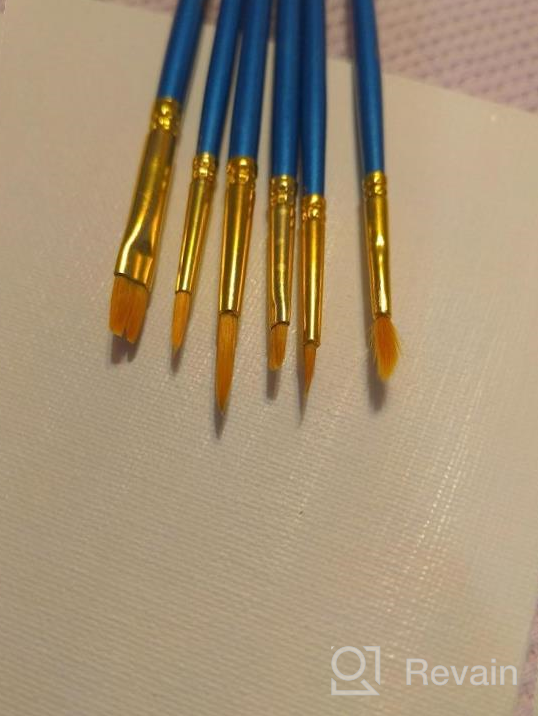 img 1 attached to Heartybay 10Pcs Paint Brushes - Perfect For Acrylic, Watercolor, Easter Eggs, Face Painting, And Detail Work review by Kenneth Rich