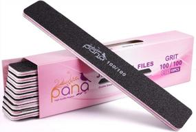 img 4 attached to 50-Pack PANA Jumbo Double-Sided Emery Nail File For Manicure And Pedicure - Black (Grit 100/100) - Perfect For Natural And Acrylic Nails