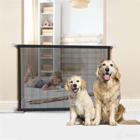 img 4 attached to 🐶 29" Tall Dog Gates for The House – Extra Wide, Magic Pet Gate for Stairs, Doorways, and Stairways (44" Wide)