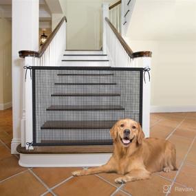 img 3 attached to 🐶 29" Tall Dog Gates for The House – Extra Wide, Magic Pet Gate for Stairs, Doorways, and Stairways (44" Wide)