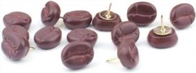 img 4 attached to Decorative Plastic Coffee Bean Push Pins - 20 Count, Ornerx