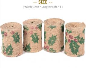 img 3 attached to Junxia 10 Yards Burlap With Wave Bilateral Lace Ribbon For Wedding Party Decoration (Ribbon 10)