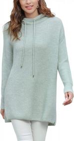 img 4 attached to Women'S Hoodies Pullover: Lightweight Knit Oversized Sweatshirts Long Sleeve Hooded For Spring