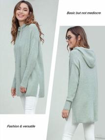 img 1 attached to Women'S Hoodies Pullover: Lightweight Knit Oversized Sweatshirts Long Sleeve Hooded For Spring
