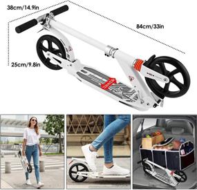 img 1 attached to Top-Notch Hikole Scooters: Adjustable Height, Dual Suspension, Big Wheels & More - Ideal For Teens And Adults!