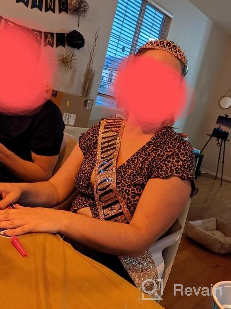 img 1 attached to Birthday Royalty: The Perfect "Birthday Queen" Sash & Rhinestone Tiara Kit For Women'S 21St And 30Th Birthday Celebrations (Gold Glitter With Black Lettering) review by Jason Bailey