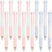 12-pack ipienlee multicolor ballpoint pens - retractable 0.7mm tip with black, blue, red, and green 4-color ink in one pen logo