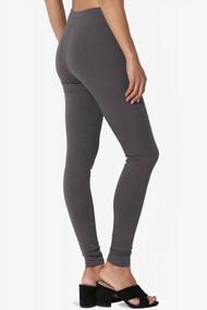 img 1 attached to Stay Comfortable And Stylish With TheMogan'S High Waist Cotton Jersey Leggings