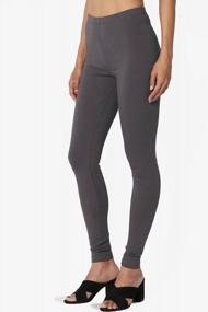 img 2 attached to Stay Comfortable And Stylish With TheMogan'S High Waist Cotton Jersey Leggings