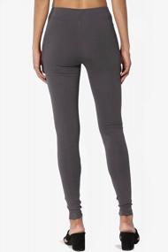 img 3 attached to Stay Comfortable And Stylish With TheMogan'S High Waist Cotton Jersey Leggings