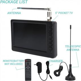 img 3 attached to 5 Inch Portable TV, 1080P ATSC Pocket Digital Car TV, With 1500MAh Rechargeable Battery, Support USB, TF Card, Mini Digital Television For Camping, Kitchen
